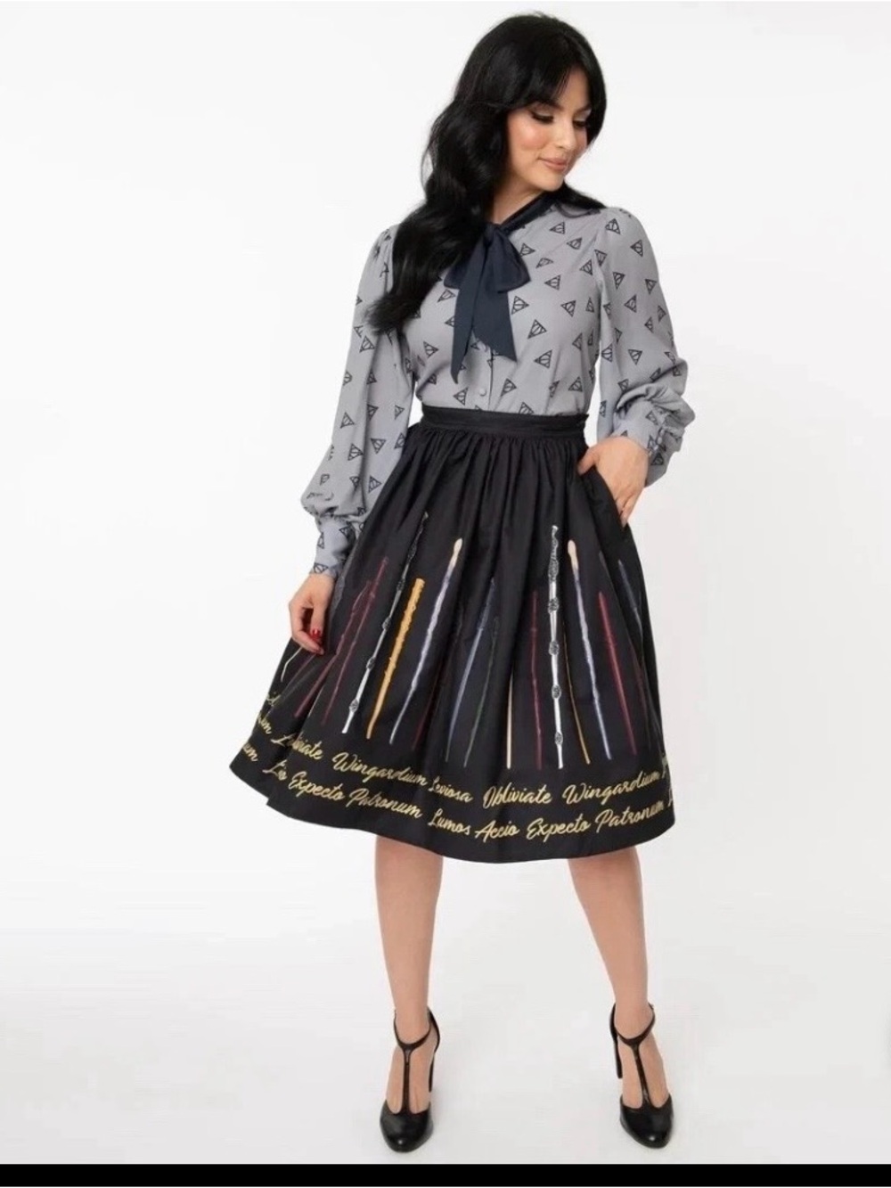 Unique Vintage Harry Potter Collab Wands and Spells Skirt. Size Small / 4